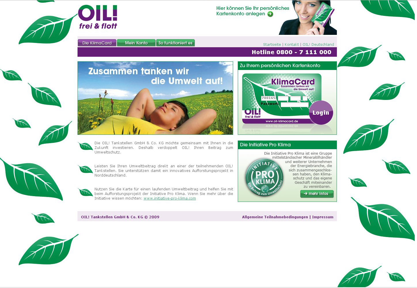 OIL Tankstellen GmbH Screenshot