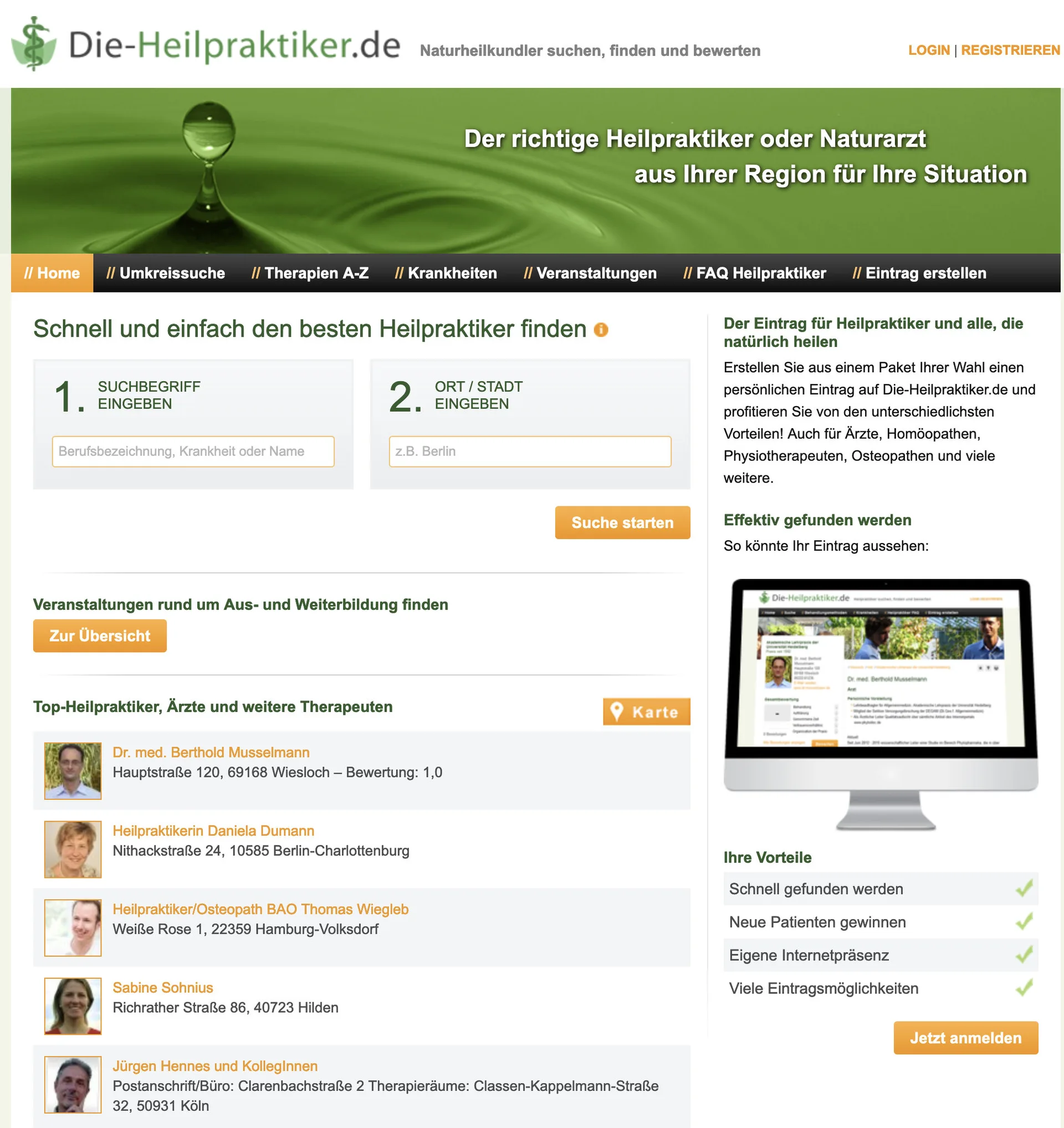 Heilpraktiker Website